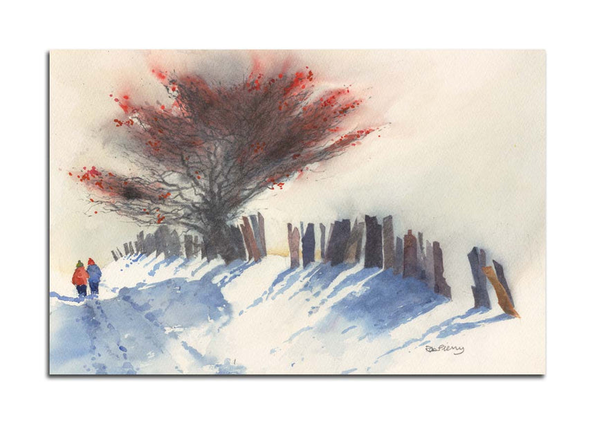 PR157 Figures in a snowy landscape