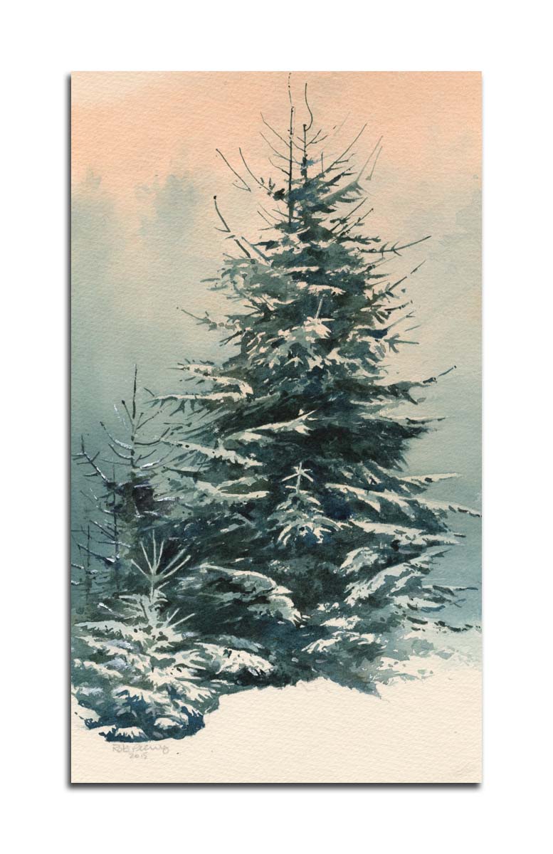 PR159 Pine with pink sky