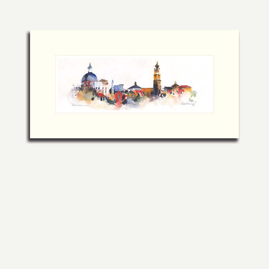 White mounted - Village, Portmeirion.