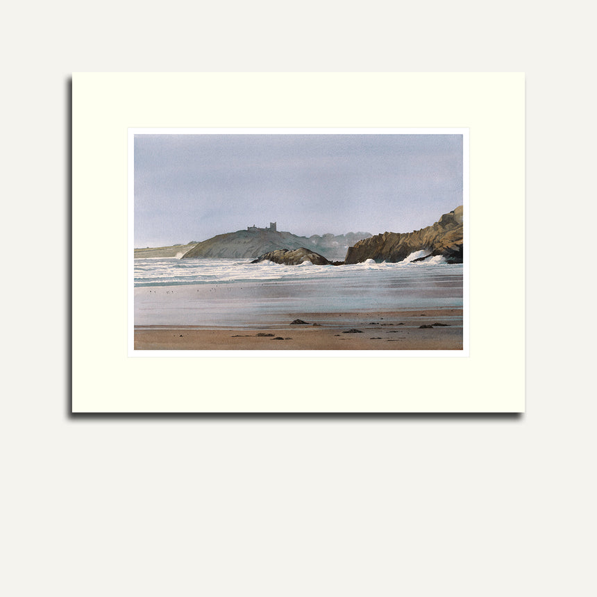 Mounted Cricieth castle from Black Rocks.