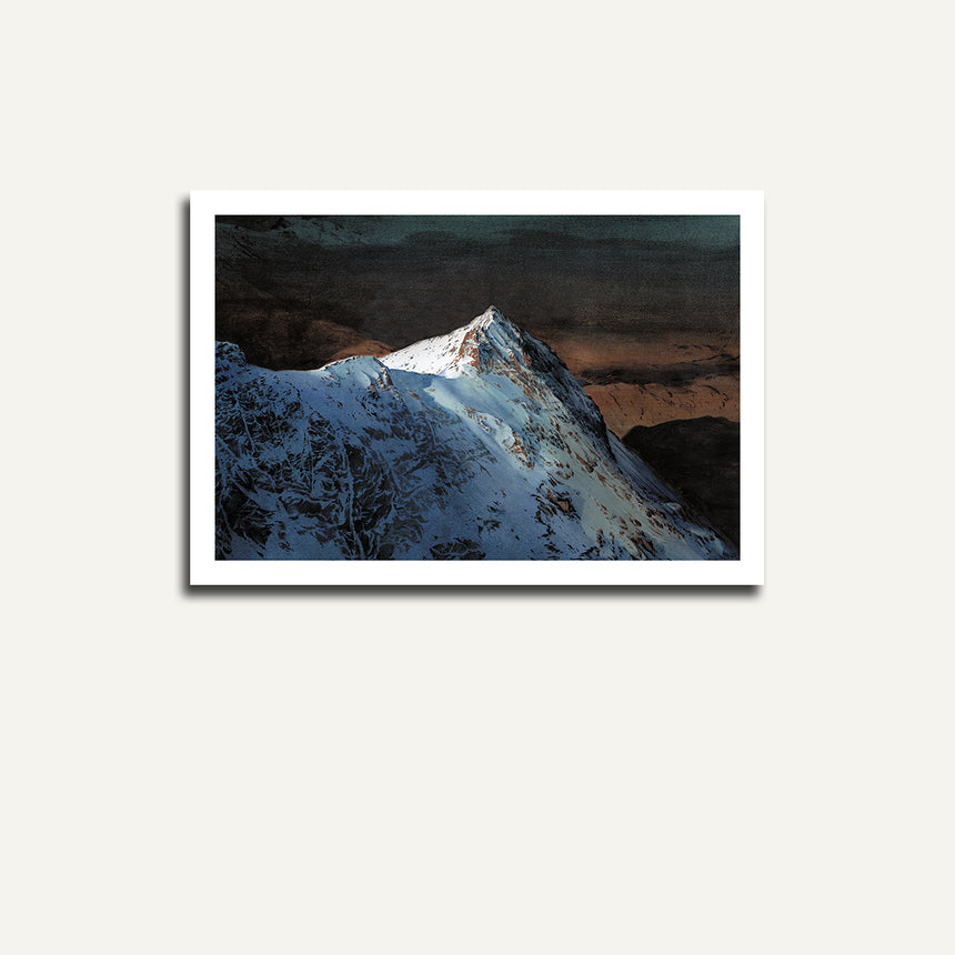 Print only of Crib Goch from Snowdon (Yr Wyddfa)