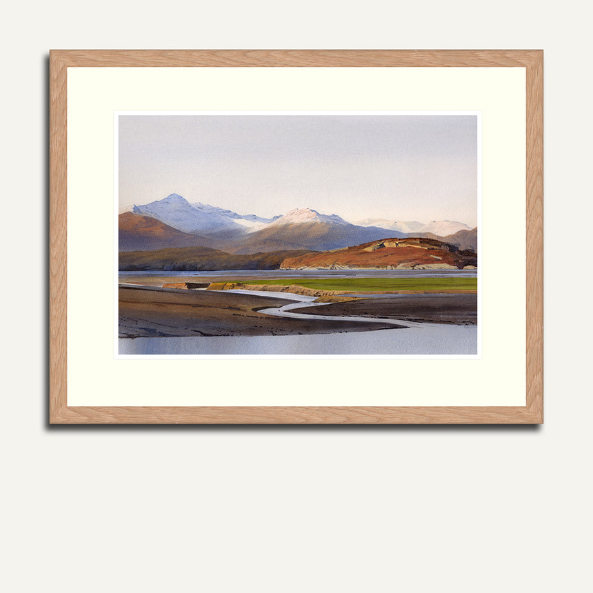 Framed - Snowdon from the Dwyryd estuary.