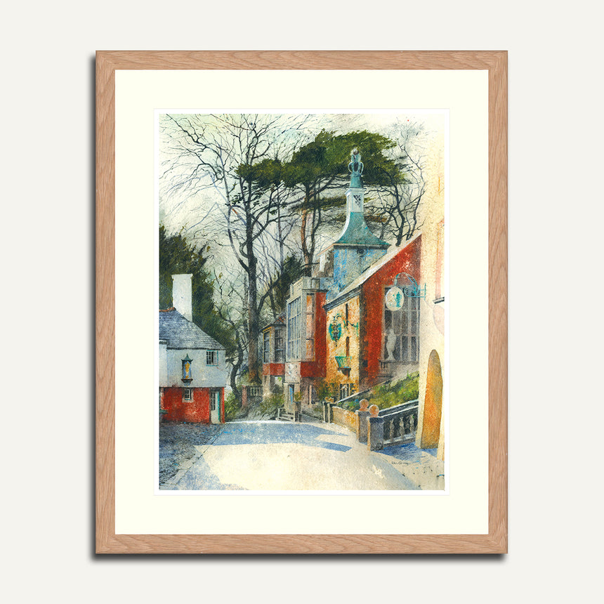 Framed - Road to Townhall, Portmeirion.