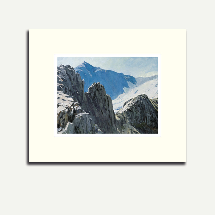 Mounted - Snowdon from Crib Goch.