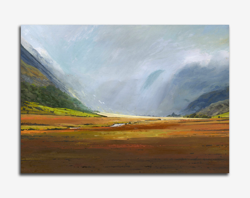 Nant Ffrancon in Eryri. from an oil painting by Rob Piercy