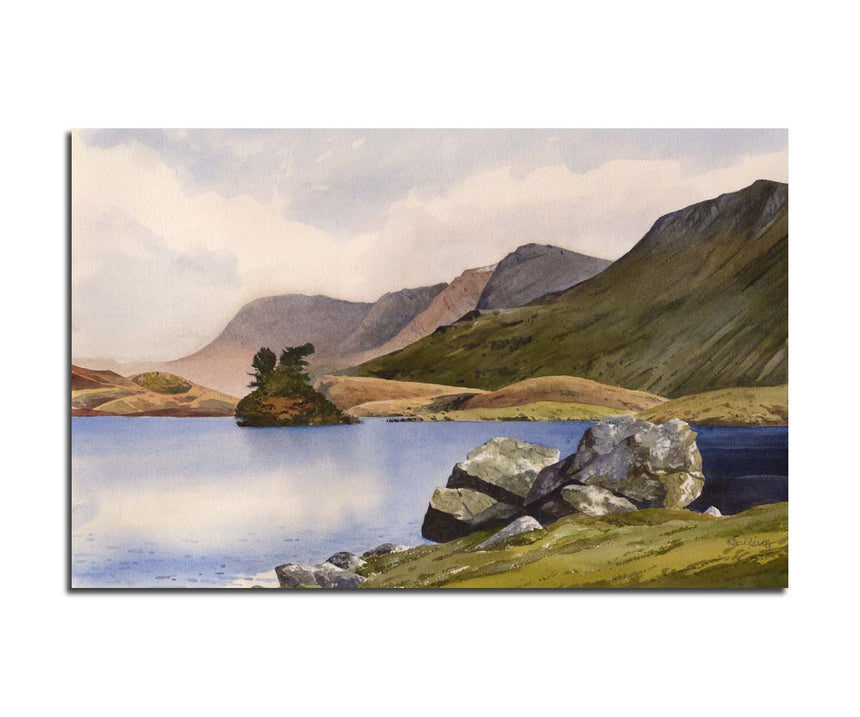 Llynnau Cregennen from a watercolour by Rob Piercy