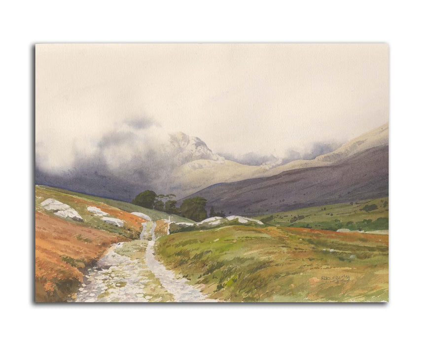 The Old road to Ogwen. A watercolour by Rob Piercy